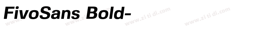 FivoSans Bold字体转换